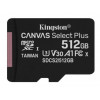 Карта пам`яті MicroSDXC 512GB UHS-I/U3 Class 10 Kingston Canvas Select Plus R100/W85MB/s (SDCS2/512GBSP)