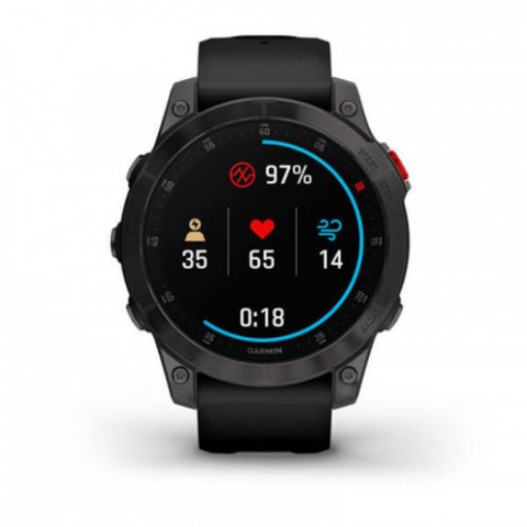 Смарт-годинник Garmin Epix 2 Sapphire Black/Titanium DLC with Black Band (010-02582-18)