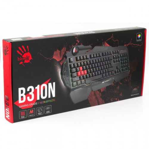 Клавіатура ігрова B310N Bloody, USB, чорна
