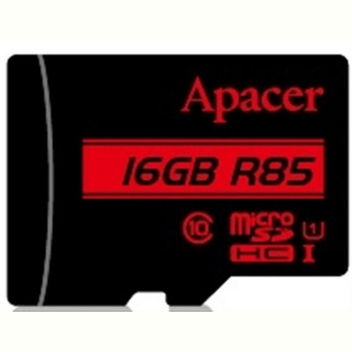 Карта пам`ятi MicroSDHC 16GB UHS-I Class 10 Apacer + SD adapter (AP16GMCSH10U5-R)