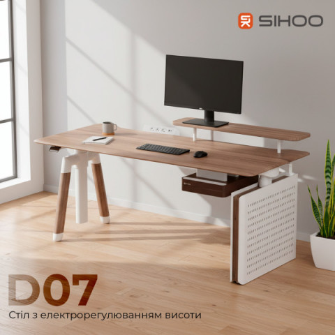 Комп’ютерний стіл з електрорегулюванням висоти Sihoo D07 1.6m Maple/White (D07B-102/D07J-102-AB) Купити в Україні