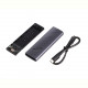 Зовнішня кишеня Maxxter M.2 NVMe PCIe, USB 3.2 Type-C, Metal, Black (EHDE-2280S-01)