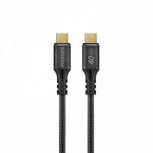 Кабель Promate PowerBolt240 USB Type-C - USB Type-C (M/M), 5 A, 240 W, 1 м, Black