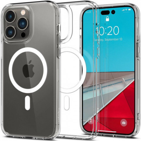 Чохол-накладка Spigen Crystal Hybrid with MagFit для Apple iPhone 14 Pro Clear (ACS04670)