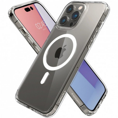 Чохол-накладка Spigen Crystal Hybrid with MagFit для Apple iPhone 14 Pro Clear (ACS04670)