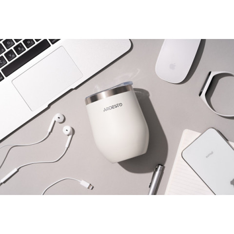 Термокухоль Ardesto Compact Mug, 350мл, нержавіюча сталь, білий