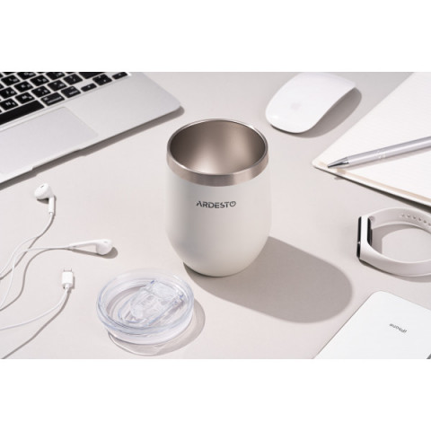 Термокухоль Ardesto Compact Mug, 350мл, нержавіюча сталь, білий