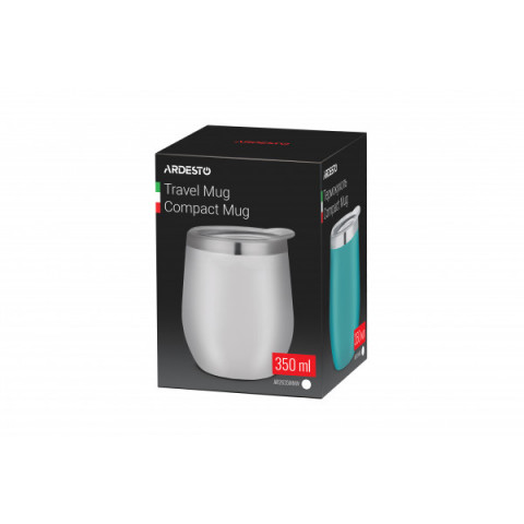 Термокухоль Ardesto Compact Mug, 350мл, нержавіюча сталь, білий
