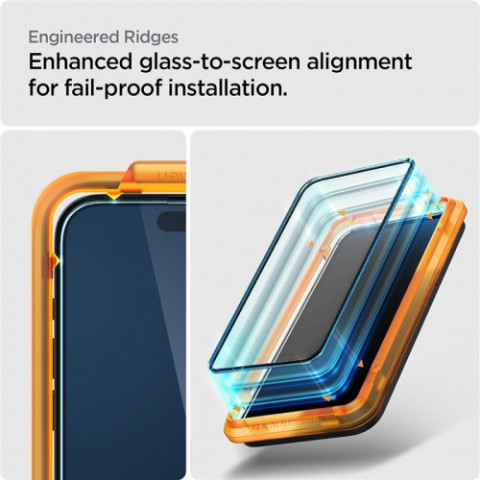 Захисне скло Spigen Glas.tR AlignMaster FC для Apple iPhone 15 Plus, Black, 2шт (AGL06886)