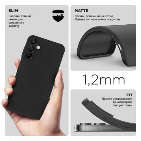 Чохол ArmorStandart Matte Slim Fit для Samsung A15 4G (A155) / A15 5G Camera cover Black (ARM72472)