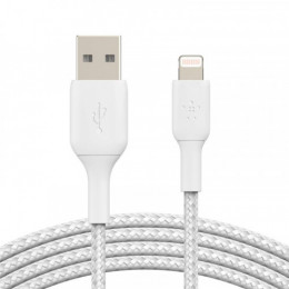 Кабель Belkin Braided USB-Lightning, 1м White (CAA002BT1MWH)