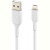 Кабель Belkin Braided USB-Lightning, 1м White (CAA002BT1MWH)