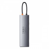 USB-Хаб Baseus Metal Gleam Series 5-in-1 30Hz Version (3xUSB3.0 + 4KHD + Type-C) gray Купити в Україні