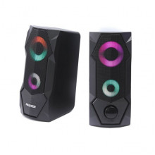 Колонки акустичні CSP-U002RGB, пластиковий корпус, 6 Вт, USB живлення, RGB підсвічування, чорний колір