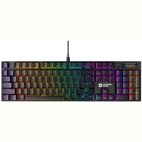 Клавіатура Canyon Cometstrike GK-55 RGB ENG/UKR USB Black (CND-SKB55-US)