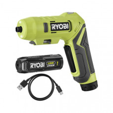 Викрутка акумуляторна Ryobi USB Lithium RSDP4-120G 4В 1х2А·год 5Нм 200об/хв поворотне руків'я 0.35кг