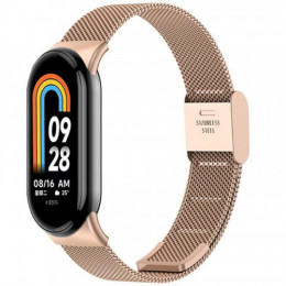 Ремінець BeCover Metal для Xiaomi Mi Smart Band 8 Rose Gold (709360)