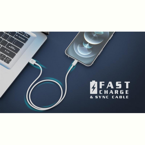 Кабель REAL-EL USB-Lightning 1m, White (EL123500055)