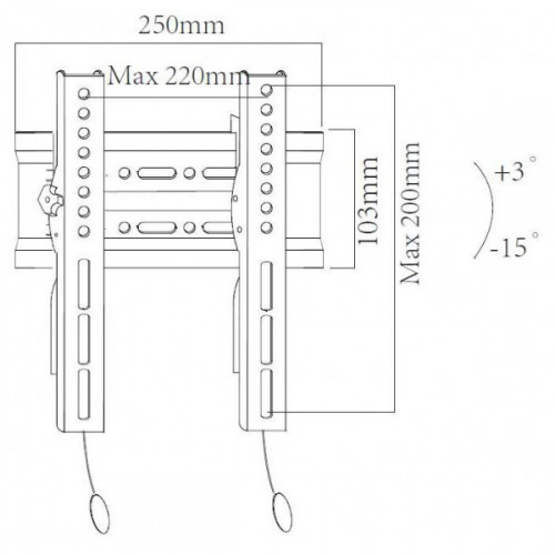 Настінне кріплення X-Digital Steel ST215 Black