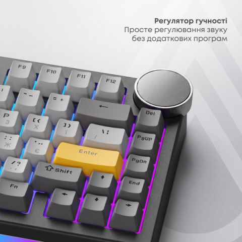 Бездротова механічна клавіатура Ajazz AK820 V2 Coconut Flake Switch (AK820-V2-CF-BGY) Купити в Україні
