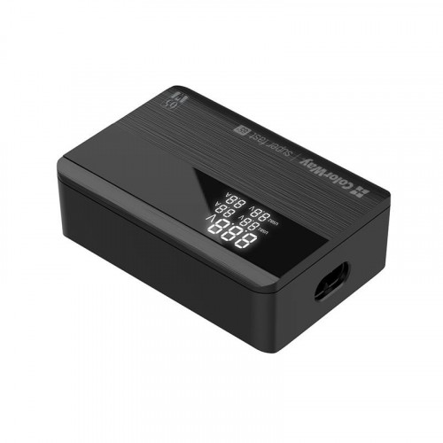 Мережевий зарядний пристрій ColorWay Power Delivery (2USB-A + 2USB TYPE-C) (65W) Black (CW-CHS040PD-BK)