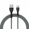 Кабель ColorWay USB-USB-C, braided cloth, 3А, 1м, Gray (CW-CBUC041-GR)