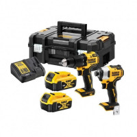 Набір із двох акумуляторних інструментів DeWalt дриль-шурупокрут DCD709 шурупокрут ударний DCF809 акб 2х4А·год ЗП кейс 6.5кг