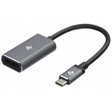 Адаптер 2Е Type-C - DisplayPort, Alluminum, 0.2m