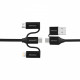 Кабель Promate PentaPower USB + USB Type-C - Lightning + micro USB + USB Type-C (M/M), 3 A, 60 W, 1.2 м, Black