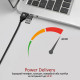 Кабель Promate PentaPower USB + USB Type-C - Lightning + micro USB + USB Type-C (M/M), 3 A, 60 W, 1.2 м, Black