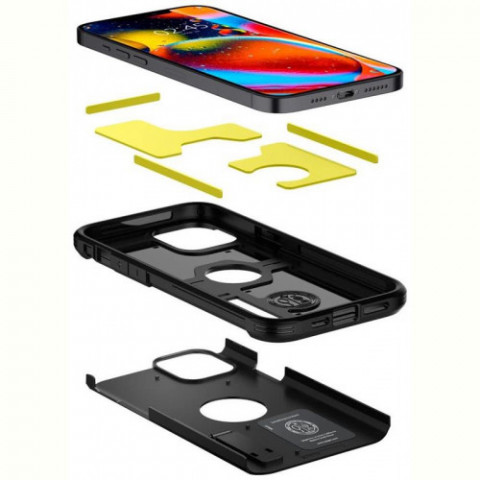 Чохол-накладка Spigen Tough Armor для Apple iPhone 12 Pro Max Black (ACS01626)