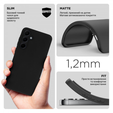 Чохол ArmorStandart Matte Slim Fit для Samsung A35 5G (A356) Camera cover Black (ARM74316)