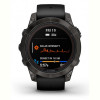 Смарт-годинник Garmin Fenix 7 Pro Sapphire Solar Carbon Gray DLC Titanium with Black Silicone (010-02777-54)