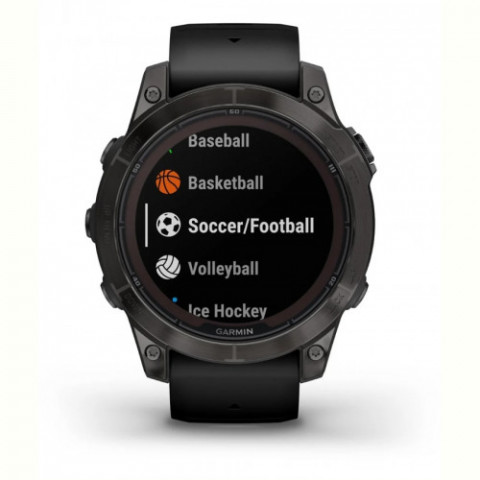 Смарт-годинник Garmin Fenix 7 Pro Sapphire Solar Carbon Gray DLC Titanium with Black Silicone (010-02777-54)