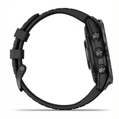 Смарт-годинник Garmin Fenix 7 Pro Sapphire Solar Carbon Gray DLC Titanium with Black Silicone (010-02777-54)