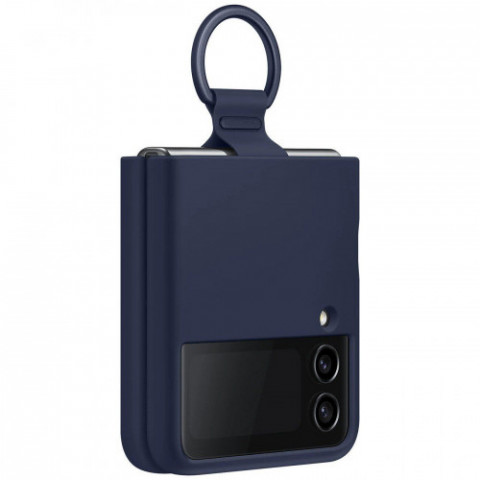 Чохол-накладка Samsung Silicone Cover with Ring для Samsung Galaxy Flip 4 SM-F721 Navy Blue (EF-PF721TNEGUA)