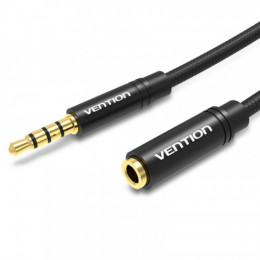 Кабель Vention Audio 3.5 mm M - 3.5 mm F, 2m, Black (BHBBH)