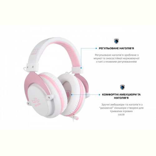 Гарнітура Sades SA-723 Mpower Pink/White (sa723pnj)