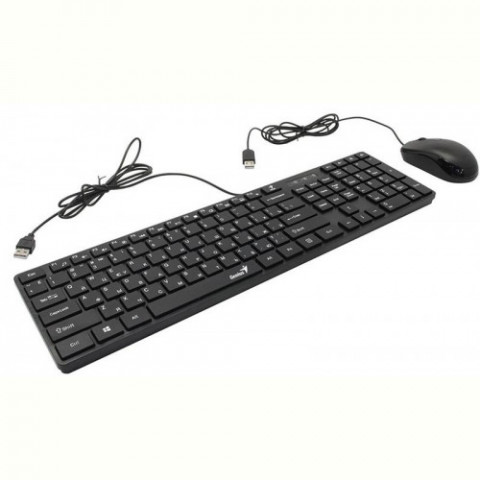 Комплект (клавіатура, миша) Genius C-126 SlimStar Black Ukr (31330007407)