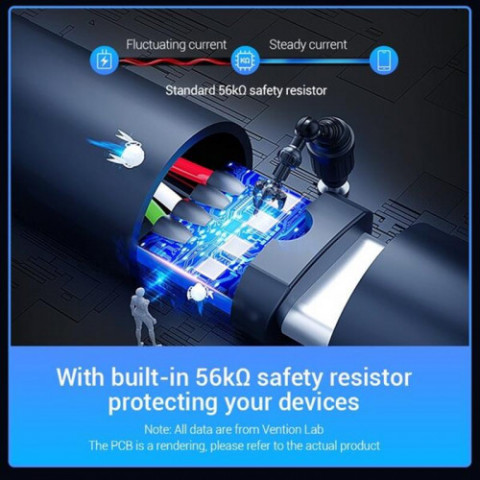 Кабель Vention USB Type-C - USB, 2m, Black (COKBH)