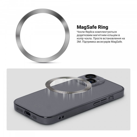 Чохол ArmorStandart Replica MagSafe для Apple iPhone 13 Titanium Grey (ARM76195)