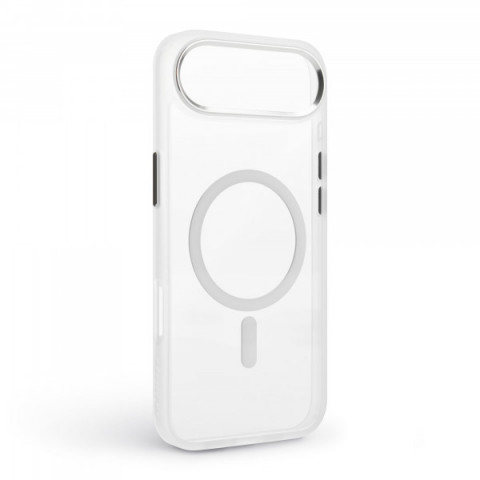 Чохол ArmorStandart Unit MagCase для Apple iPhone 17 Air Matte Clear Silver + Pink Button Set (ARM90584)