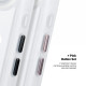 Чохол ArmorStandart Unit MagCase для Apple iPhone 17 Air Matte Clear Silver + Pink Button Set (ARM90584)
