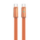 Кабель ColorWay USB Type-C - USB Type-C (M/M), ultra-thin, 5А, 1 м, Orange (CW-CBPDCC100-OR)