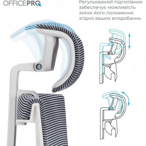 Офісне крісло OfficePro Elegant OC660 Dark Gray (OC660-W-DG-DG)