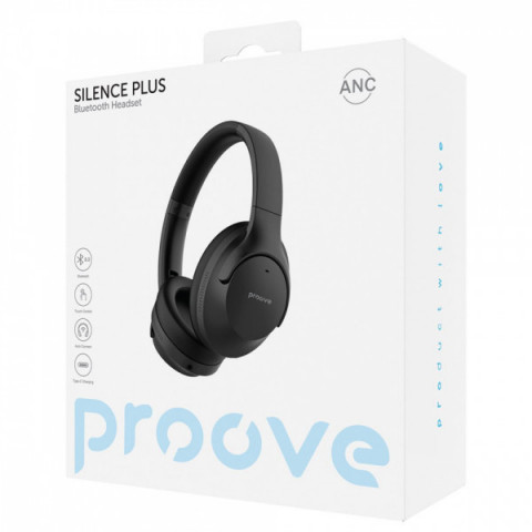 Бездротові навушники Proove Silence Plus with ANC black Купити в Україні
