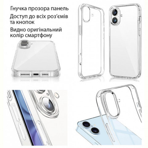 Чохол-накладка Dengos TPU Soft для Samsung Galaxy A37 5G SM-A376 Clear (DG-KM-197) + захисне скло