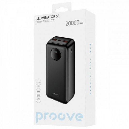 Портативна Батарея Proove Illuminator SE 22.5W 20000mAh black Купити в Україні
