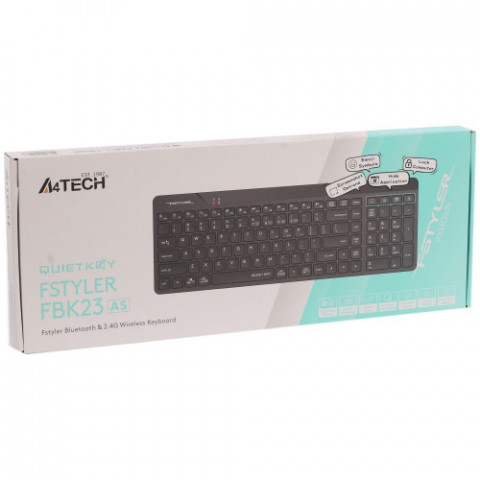 Клавіатура бездротова A4Tech FBK23 AS Black