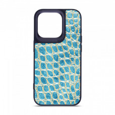Чохол Harder Crocosaur для Apple iPhone 15 Pro Blue (ARM76706)
